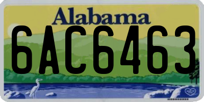 AL license plate 6AC6463