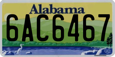AL license plate 6AC6467