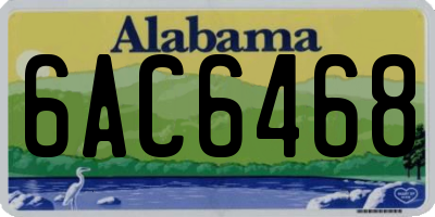 AL license plate 6AC6468