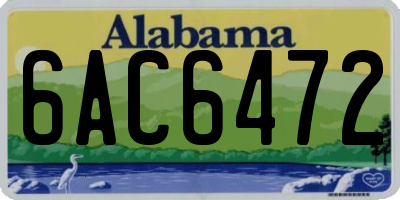 AL license plate 6AC6472