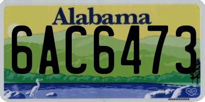 AL license plate 6AC6473