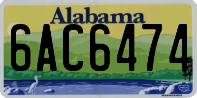 AL license plate 6AC6474
