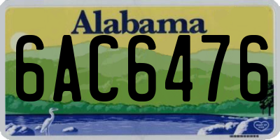 AL license plate 6AC6476