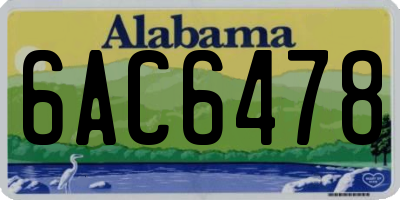 AL license plate 6AC6478