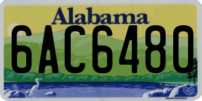 AL license plate 6AC6480