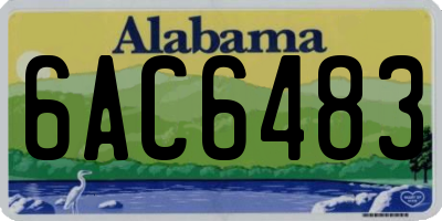 AL license plate 6AC6483