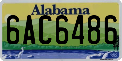 AL license plate 6AC6486