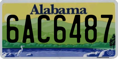 AL license plate 6AC6487