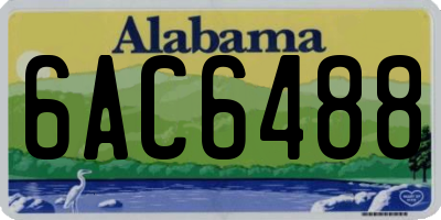 AL license plate 6AC6488