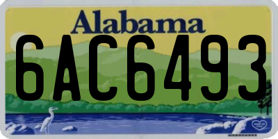 AL license plate 6AC6493
