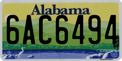 AL license plate 6AC6494