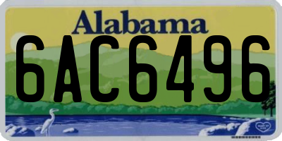 AL license plate 6AC6496