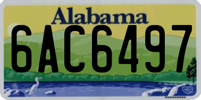 AL license plate 6AC6497