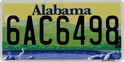 AL license plate 6AC6498