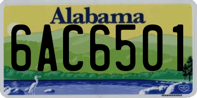 AL license plate 6AC6501