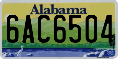 AL license plate 6AC6504
