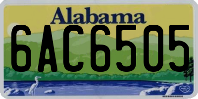 AL license plate 6AC6505