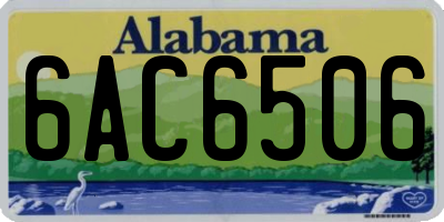 AL license plate 6AC6506