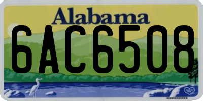 AL license plate 6AC6508
