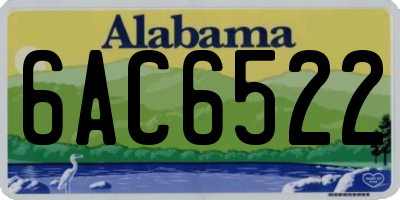 AL license plate 6AC6522