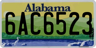 AL license plate 6AC6523