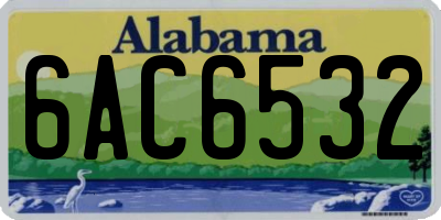AL license plate 6AC6532