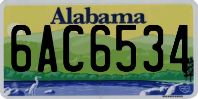 AL license plate 6AC6534