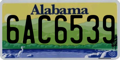 AL license plate 6AC6539