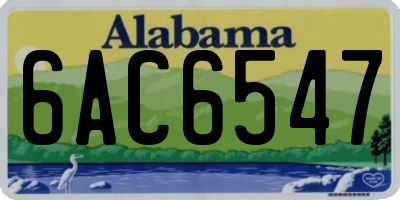 AL license plate 6AC6547