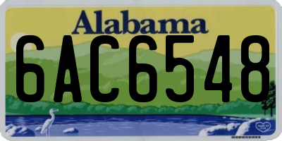 AL license plate 6AC6548