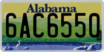 AL license plate 6AC6550