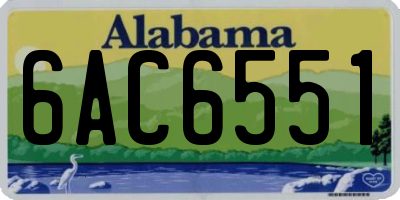 AL license plate 6AC6551