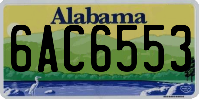AL license plate 6AC6553