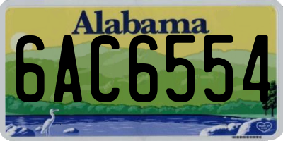 AL license plate 6AC6554