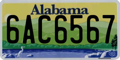 AL license plate 6AC6567