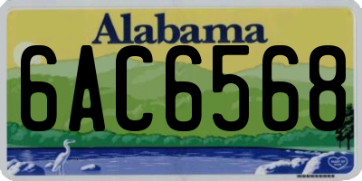 AL license plate 6AC6568