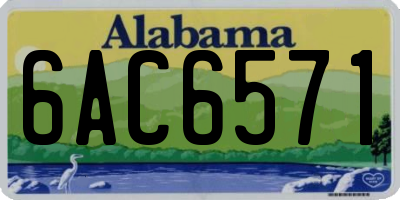 AL license plate 6AC6571