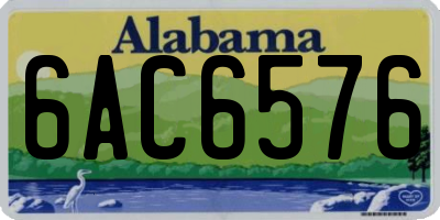AL license plate 6AC6576