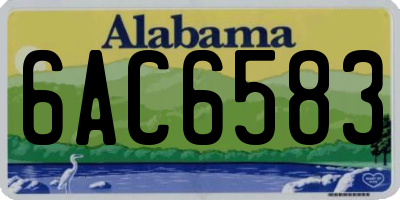 AL license plate 6AC6583