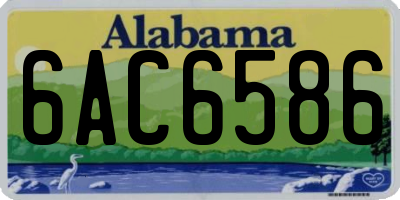 AL license plate 6AC6586