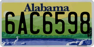 AL license plate 6AC6598