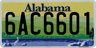 AL license plate 6AC6601