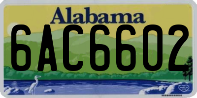 AL license plate 6AC6602