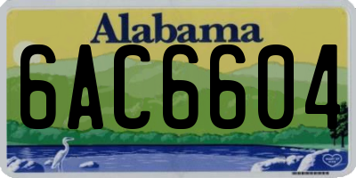 AL license plate 6AC6604