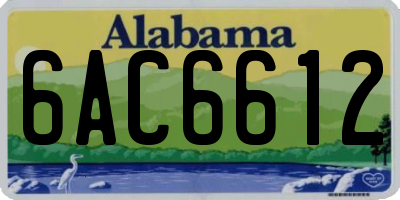 AL license plate 6AC6612