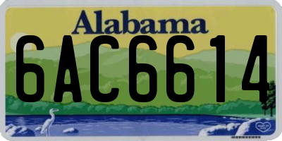 AL license plate 6AC6614