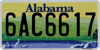 AL license plate 6AC6617