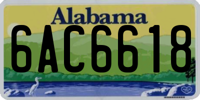 AL license plate 6AC6618