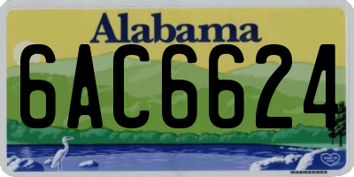 AL license plate 6AC6624