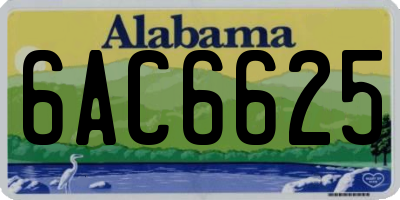 AL license plate 6AC6625